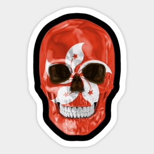 Hong Kong Flag Skull - Gift for Hong Kongese With Roots From Hong Kong Sticker